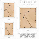 Sheffield Home 4 Piece Gallery Wall Frame Set, 8x10 Inch, 5x7 Inch, and 4x6 Inch, Light Natural by CozyNest Decor