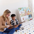ECR4Kids Streamline Single-Sided Book Display with Storage, Classroom Bookshelf, White Wash by TinyTreasures Baby Boutique