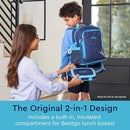 Bentgo Kids 2-in-1 Backpack & Insulated Lunch Bag - Confetti Designed 16” Backpack for School & Travel -, Durable, Water Resistant, Padded, & Large Compartments (Confetti Edition - Abyss Blue) by TinyTreasures Baby Boutique