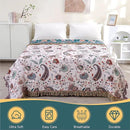 Boho Large Cotton Throw Blanket 80''x90'',Ultra Soft Rustic Quilt,Sofa Throw Cover with Tassels,Farmhouse Lightweight Knitted Throw for Bed,Travel,Couch,Home Decor by CozyNest Decor