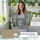 3D Floral Green Wall Art (Set of 2) Lightweight, Wooden Ready-to-Hang Boho Framed Wall Art for Bathroom, Bedroom, Living Room or Office – Premium Sage Green Farmhouse Decor – Gift-Boxed by CozyNest Decor