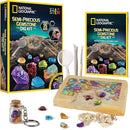 National Geographic Semi-Precious Gemstone Dig Kit for Kids - 15 Gems Including Amethyst, Garnet, Opal, Blue Topaz, and More by TinyTreasures Baby Boutique