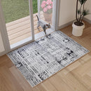 Door Mat Indoor Entrance 2x3 Rug Machine Washable Boho Moroccan Small Area Rug Non-Slip Low Pile Throw Rugs for Entryway, Kitchen, Front Door Indoor Entrance,Kids Room (Black and White) by TinyTreasures Baby Boutique