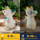 Cat Solar Light for Garden Decor - Outdoor Cat Figurines with Solar Lantern for Yard Patio Lawn Balcony Ornaments - Garden Gifts for Mothers Day, Grandma, Easter by GreenHaven Gardens