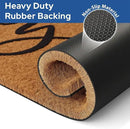 Barnyard Designs Natural Coco Coir Heavy Duty Backing Doormat - Large Cute Non-Slip Front Door Welcome Mat for Outside Entrance or Porch Entry, Brown (24x36, Y'all) by CozyNest Decor