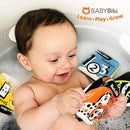 Floating Baby Bath Books – High Contrast Black and White Waterproof Bath Books for Babies 3+ Months by TinyTreasures Baby Boutique