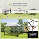 CROWN SHADES 10x10 Pop Up Canopy - Patented Center Lock One Push Instant Outdoor Canopy Beach Tent with STO-N-Go Bag 8 Stakes & 4 Sand Bags，White by GreenHaven Gardens