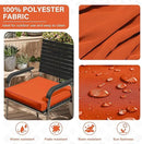 Patio Chair Cushions 17 X 16 X 3 Inch Waterproof Outdoor Seat Cushions for Patio Furniture, Outdoor Sofa Couch Pads with Ties & Handle, Set of 2, Orange by GreenHaven Gardens