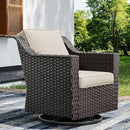 Joyside Outdoor Swivel Chair, Patio Swivel Chairs with Wide Armrest and Thick Cushions, Upgraded Large Size for Backyard, Garden, Poolside by GreenHaven Gardens