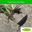 Effortless Weeding: Sharp Sickle Cuts Roots, Saves Time - with Thick Leather Sheath & Sharpening Stone by GreenHaven Gardens