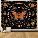 Lunerfex Moon Phase Butterfly Floral Wall Tapestry, Celestial Botanical Tapestries for Room Decor, Mystical Tapestry 60x44 Inch by CozyNest Decor