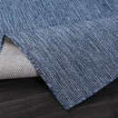 Washable Indoor Outdoor Rug 6x9 Weather Resistant Area Rugs Modern Solid for Porch Deck Balcony Backyard Patio Outside Carpet (6 X 9 Azure Blue) by CozyNest Decor