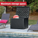 Rubbermaid Medium Resin Outdoor Storage Deck Box (74 Gal), Weather Resistant, Black, Deck Organization for Home/Backyard/Pool Chemicals/Toys/Garden Tools/Porch/Patio Cushions by CozyNest Decor