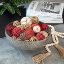 ANDALUCA Decorative Balls Bag Bowl Filler Home Decor (Red Gold) by CozyNest Decor