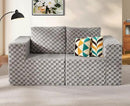 Modular Sectional Sofa 2 Seater Loveseat Modular Couch with Deep Seat Memory Foam Cloud Chair with Pillows Oversized Sectional Sofa for Living Room Bedroom (Plush Grey, Loveseat) by CozyNest Decor