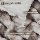 Touchat Luxury 1000GSM Faux Rabbit Fur Throw Blanket, Super Heavy Warm Cozy Brown Blankets for Couch Bed Sofa, Ruched Plush Fuzzy Elegant Soft Reversible Mink Blanket for Living Room Bedroom by CozyNest Decor