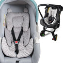3in1 Baby CarSeat Head Support for Infant, Reversible Soft Infant Car Seat Insert Newborn Boy Girl, Breathable Cotton Head Body Support Pillow Cushion,Stroller,Swing,Bouncer,Baby Registry,Grey by TinyTreasures Baby Boutique
