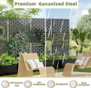 Casaphoria Metal Raised Garden Bed with Trellis and Wheels, 72"x47"x16" Planter Box for Climbing Plants, Vegetables & Vines, Features Drainage Holes and Privacy Screen, Black(Parallel&Louvered) by GreenHaven Gardens