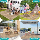 HEBE Outdoor Rug Waterproof 6x9, Reversible Plastic Straw Rug RV Camping Rug, Indoor Outdoor Patio Mat Clearance, Outside Carpet for Porch,Deck,Camper,Balcony,Backyard,Picnic by GreenHaven Gardens