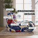 Big Bean Bag Chairs for Adults, 3 Seater Large Bean Bag Sofa, Fireside Chair Lazy Sofa Chair with High Density Comfortable Foam, Modern Bean Bag for Living Room, Bedroom, Office (Multicolor) by CozyNest Decor