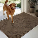 COSY HOMEER-Door-Mat-Non-Slip-Entryway-Rug 24”x36” Absorbent Welcome Mats Washable Dirt Trapper Door Mat Entrance Floor Mats for Front Back Doormats and Wet Shoes,Brown by CozyNest Decor