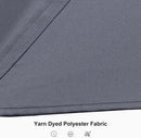 PURPLE LEAF 10 Feet Patio Umbrella Outdoor Cantilever Solar Powered LED Square Umbrella Aluminum Offset Umbrella with 360-degree Rotation for Garden Deck Pool Patio Light Grey by GreenHaven Gardens