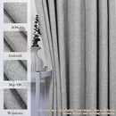 Room Divider Curtains Screen Partitions, Linen Look 100% Blackout Drapery 84 Inches Long, 120" Wide Pinch Pleated Window Drapes, Privacy Protecting, Light Blocking, (1 PC, Light Grey) by CozyNest Decor