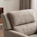 Kidol & Shellder Light Brown Oversized Accent Chair for Living Room Mid Century Modern Reading Chair with Back Upholstered Comfy Single Sofa Chair for Bedroom Lounge Side Corner Boucle Fabric Armchair by CozyNest Decor