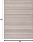 Stripe Outdoor Rug 10x14 Washable Outside Carpet for Indoor Patio Porch Waterproof Easy Cleaning Non Shedding Area Rugs Beige 10 x 14 by CozyNest Decor