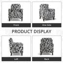 Floral Accent Chair Set of 2, High Back Upholstered Armchair with Solid Wooden Legs, Padded Armrest and Removable Comfortable Cushioned Seat Single Sofa for Living Room, Bedroom, Black by CozyNest Decor