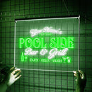 Personalized Pool Side Bar & Grill Neon Sign, Custom LED Name Sign for Backyard, Patio, Outdoor Bar, Tropical Pool Decor, Gift for Summer Fun Lovers by CozyNest Decor