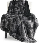 Bedsure GentleSoft Fuzzy Sherpa Faux Fur Twin Blanket Tie Dye Black Cozy Gifts for Boys Girls, Soft Fleece Plush Warm Thick Blanket Twin Size for Bed, Black Room Decor Dorm Essentials Gifts, 60x80 by CozyNest Decor