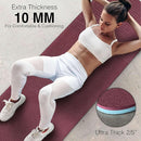 Extra Thick Exercise Yoga Mat with Strap - 2/5 Inch (10MM), Non-Slip Workout Mat for Yoga, Pilates, and Floor Exercises by TinyTreasures Baby Boutique