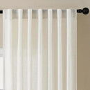 Joydeco Linen Curtains for Bedroom 63 Inch Length 2 Panels Set,37 Inch Wide Light Filtering Curtains for Living Room, Off-White Curtains with Back Tab & Rod Pockets (37x63 inch, Off-White) by CozyNest Decor