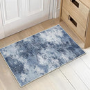 Amada Washable Entry Rug, 2x3 Modern Abstract Rug with Short Pile and Non-Slip Backing, Small Rug with Abstract Pattern for Entryway, Kitchen and Living Room, Dark Blue by TinyTreasures Baby Boutique