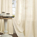 LAMIT Linen Curtains 84 Inches Long for Living Room, Bronze Grommet Linen Light Filtering Window Treatments Semi Sheer Modern Drapes for Bedroom,2 Panels Set 60 x 84 Inch, Beige by CozyNest Decor