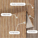 Adiva Rugs Outdoor Indoor Area Rug, Weather Resistant, Easy to Clean, Stain Resistant Floor Mat for Dining Room, Backyard, Deck, Patio (Wooden, 2' x 3') by CozyNest Decor
