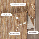 Adiva Rugs Outdoor Indoor Area Rug, Weather Resistant, Easy to Clean, Stain Resistant Floor Mat for Dining Room, Backyard, Deck, Patio (Wooden, 6' x 9') by CozyNest Decor
