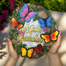 Elegant Resin Stepping Stone, Outdoor Garden Pathway Decoration (Garden with Butterflies Stepping Stone, 9.5" Decorative Outdoor Decoration) by GreenHaven Gardens