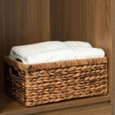 CENBOSS Wicker Baskets (Large, Brown Wash, 1PC) Rattan Storage Baskets for Shelves, Woven Seagrass Holder by CozyNest Decor