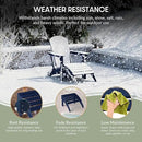 WestinTrends Outdoor Ottoman, Patio Adirondack Ottoman Foot Rest, All Weather Poly Lumber Folding Foot Stool for Adirondack Chair, Widely Used for Outside Porch Pool Lawn Backyard, Navy Blue by CozyNest Decor