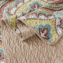 NEWLAKE Cotton Bedspread Quilt Sets-Reversible Patchwork Coverlet Set, European Paisley Blossom Pattern, King Size by CozyNest Decor