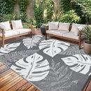GAOMON Waterproof Outdoor Rug 8x10 Reversible Outdoor Plastic Straw Rug Modern Patio Carpet, Foldable Lightweight RV Camping Mat with Portable Bag & 4 Stakes, UV Resistant & Sturdy for Picnic, Grey by CozyNest Decor