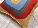 Kandinsky Modern Pillow Cover - Ruby Abstract Pillowcase Farmhouse Chair Contemporary Cushion Outdoor Pillowsham Mid Century Handmade Wool Size 18x18 by CozyNest Decor