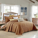 MarCielo 3-Piece 100% Cotton Oversized Bedspread Lightweight Quilt Coverlet Embroidery Farmhouse Bedding Set (Tf Dusty Orange, Oversized Queen (100"x106")) by CozyNest Decor
