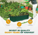 Utopia Home Galvanized Raised Garden Bed, 4 by 2 by 1 feet Lightweight Planter Boxes Outdoor with Easy Assembly, Large Garden Bed for Vegetables, Fruits, Flowers, Green by GreenHaven Gardens