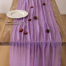3pcs Lilac Gauze Rustic Cheesecloth Table Runner 120 Inch 10 FT for Wedding Baby Shower Bridal Shower Birthday Engagement Garden Outdoor Party Long Sheer Boho Decorations by CozyNest Decor