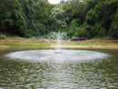 HQUA FS01 120V, 1/2HP, Large Pond Floating Fountain with FSL01 LED RGB Color-Changing Light Sets, 100’ cord, 13000 GPH, Two spray patterns 32'x12' and 18'x6' by GreenHaven Gardens