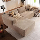 ovios 104" Cloud Sectional Couch with L-Shape Chaise,Modern Modular Sofa with Deep Seat, Upholstered Couches for Living Room Bedroom,No Assembly Required, Camel (Corduroy Fabric) by CozyNest Decor