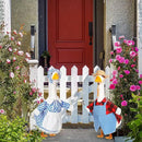 2 Set Spring Goose Outfit Blue Lawn Porch Goose Cloths Farmer Plastic Goose Costume for 23" Cement Goose Spring Outdoor Patio Yard Lawn Decoration by GreenHaven Gardens